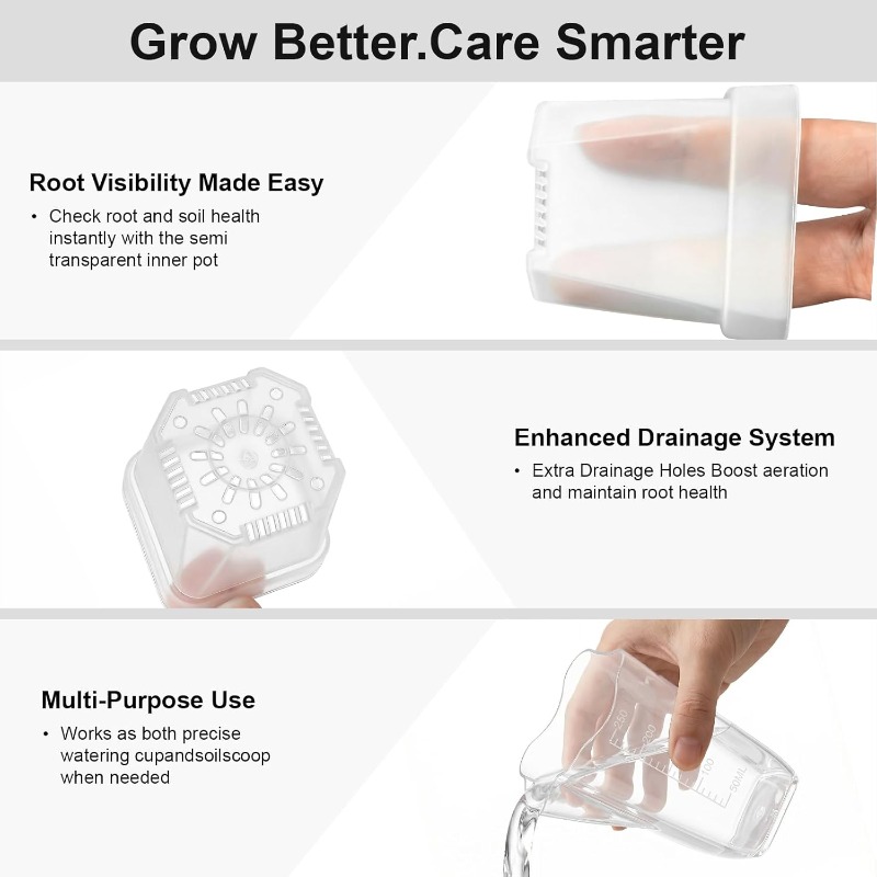 กระถางต้นไม้แบบใสพร้อมระบบให้น - Aloe Vera Pot บทวิจารณ์และราคา